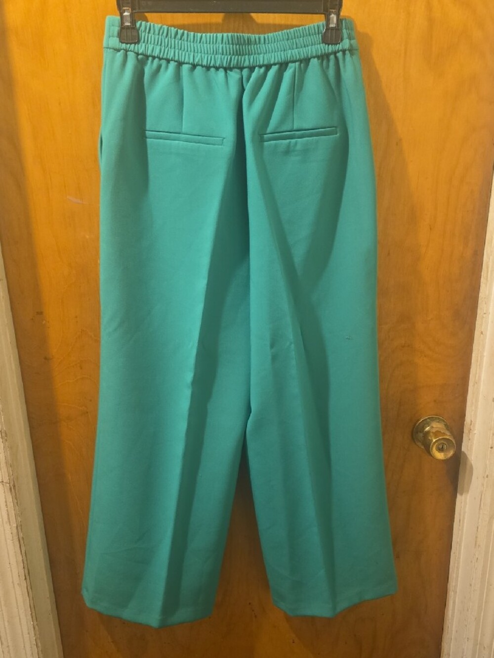 Zara NWT Emerald Green Wide-Leg Trousers - Picture 3 of 4